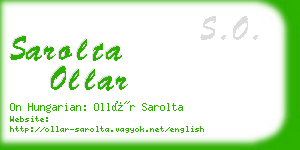 sarolta ollar business card